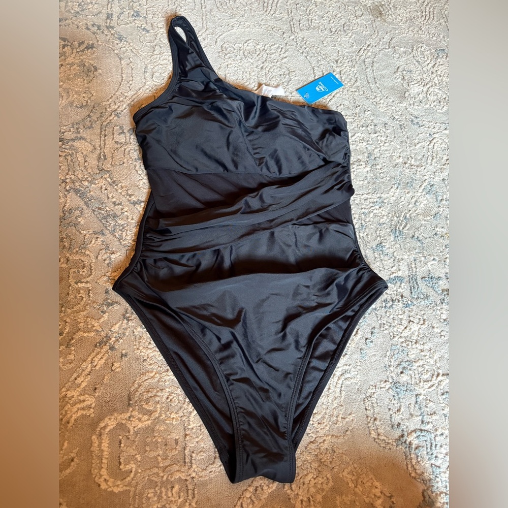 NEW Cupshe one shoulder mesh panel bathing suit, Women’s M